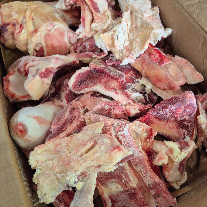 Bone scraps, fat trim